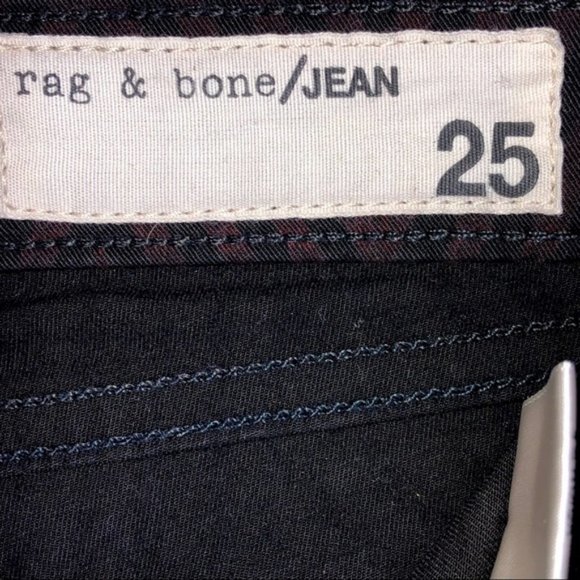 Rag & Bone Low Rise Chevron Ombre Black and Cranberry Legging Jeans - Picture 8 of 11